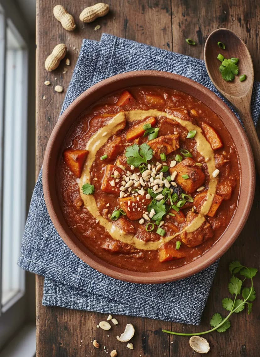 Estofado de cacahuete de África Occidental (Maafe)