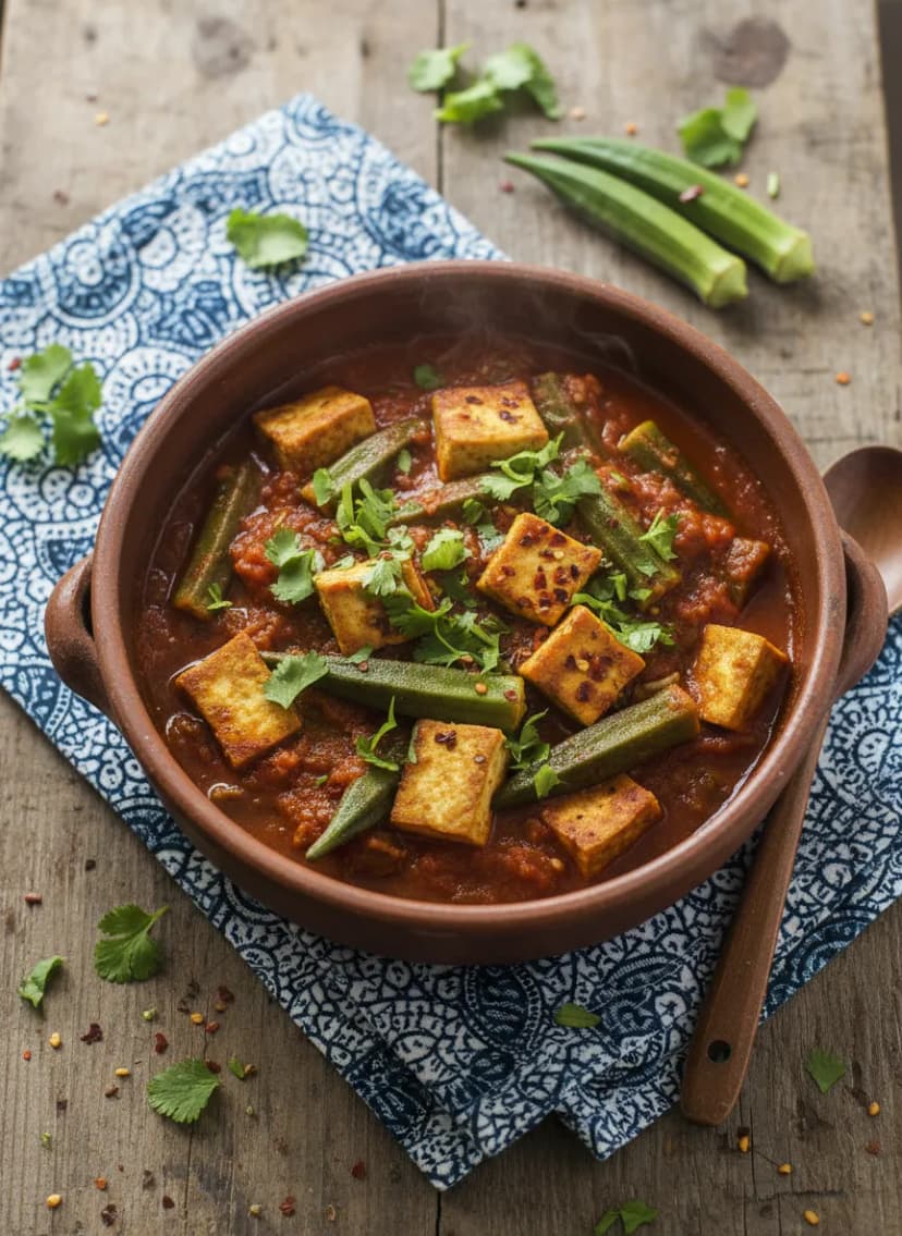 Estofado senegalés de tomate y okra