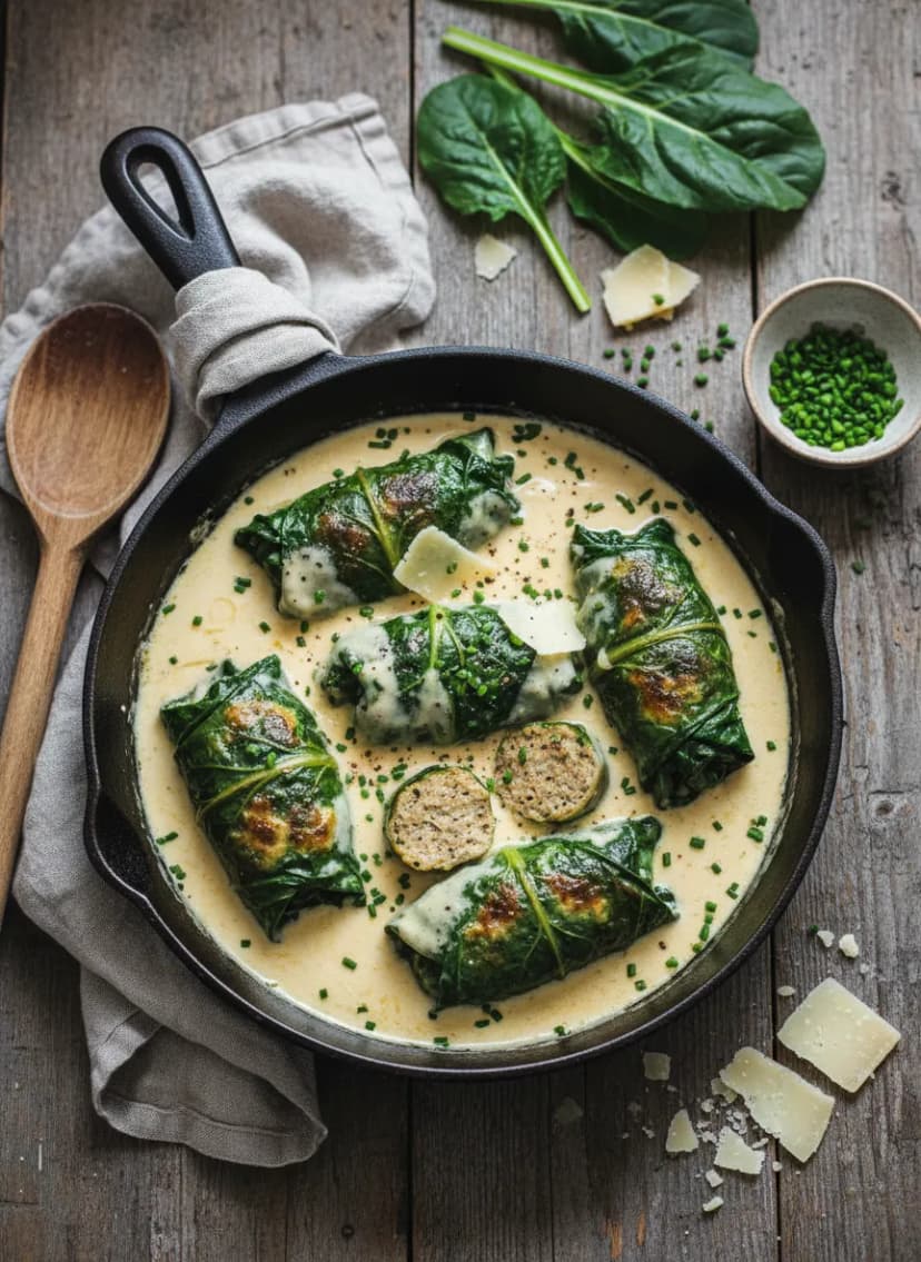 Capuns de acelga y Gruyère