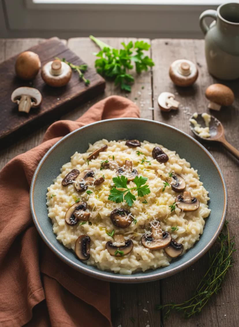 Risotto de setas italiano
