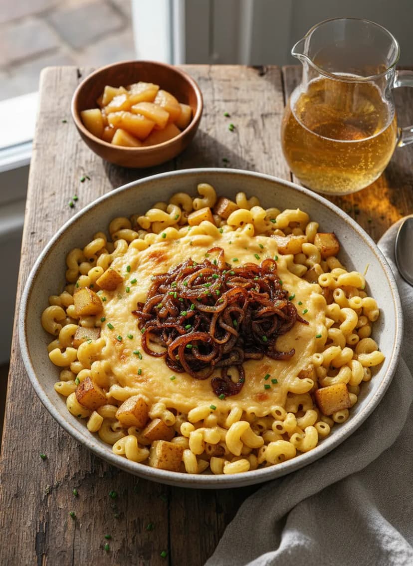 Macarrones estilo Älplermagronen suizo