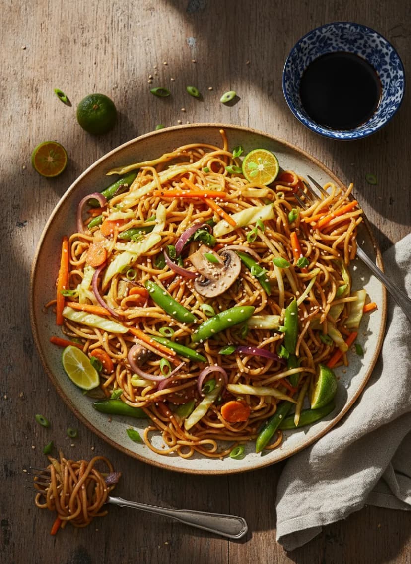 Pancit filipino de verduras