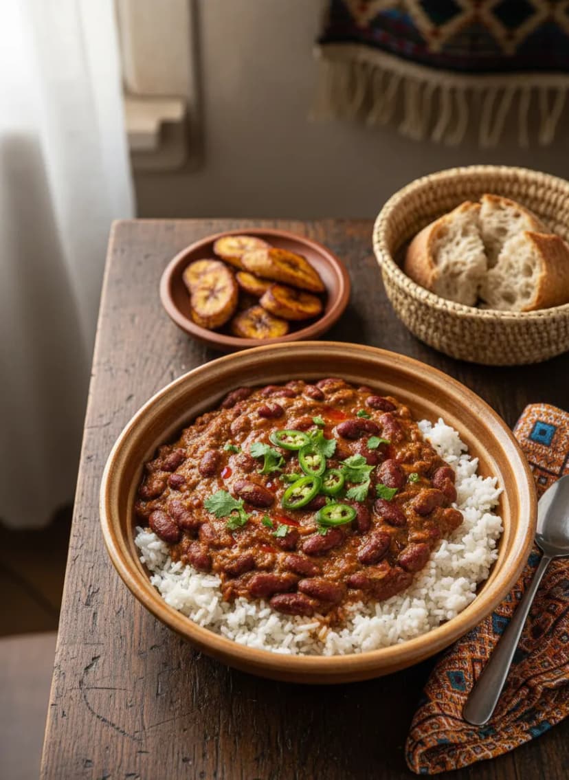 Mafé senegalés de alubias rojas