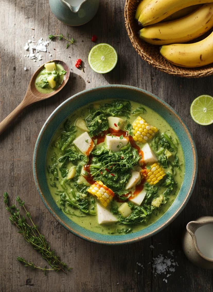 Guiso de callaloo caribeño