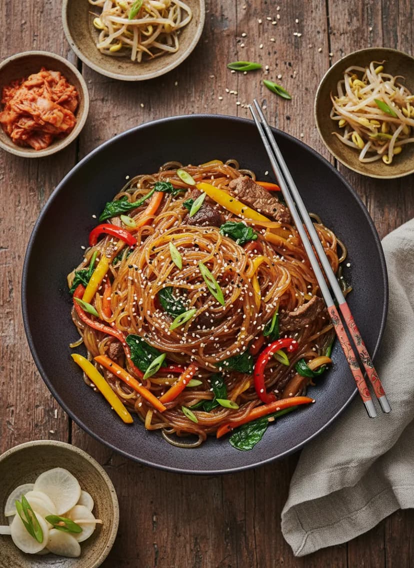 Japchae coreano