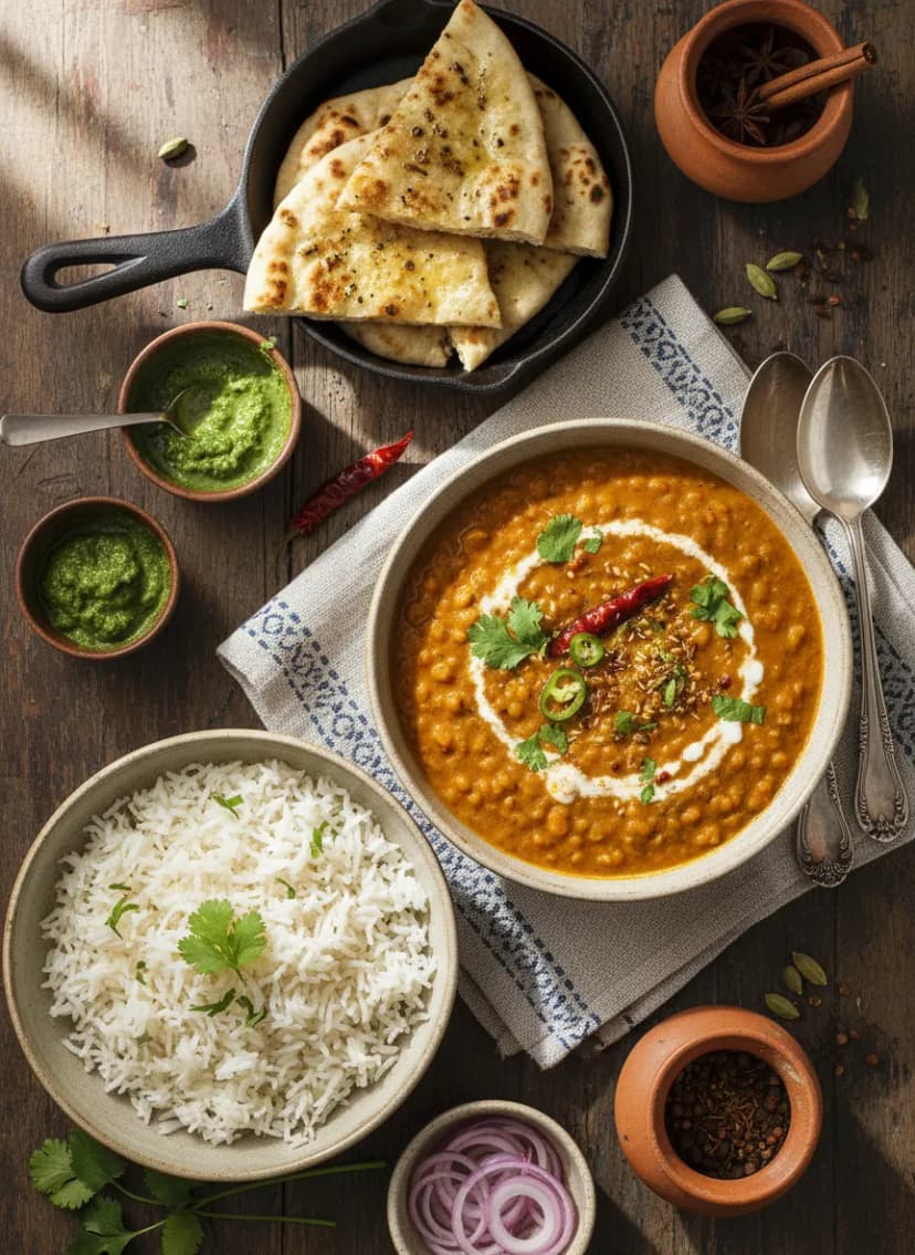 Curry de lentejas rojas indio (Masoor Dal)