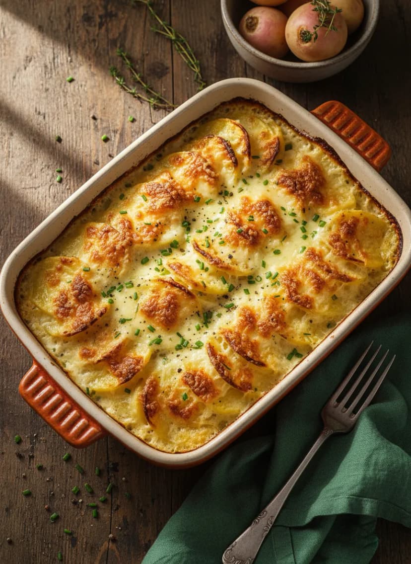 Gratinado de colinabo al estilo suizo