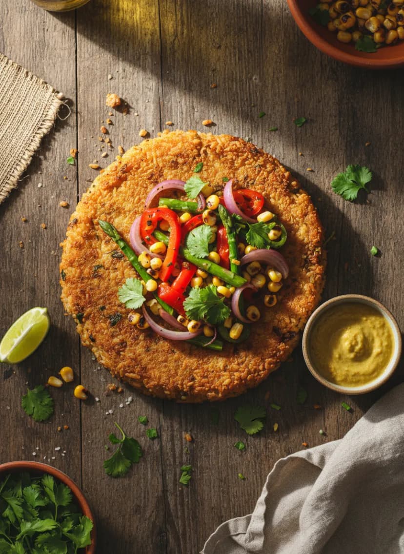 Tacu Tacu de verduras peruano