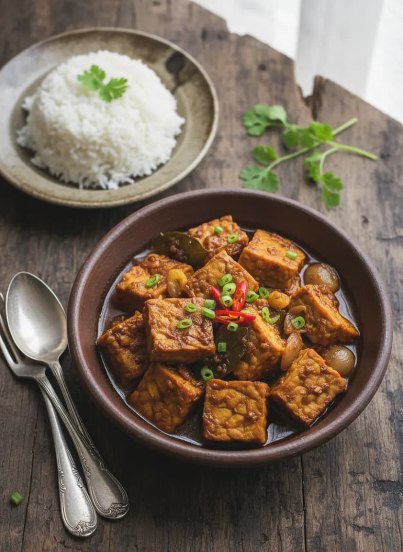 Semur de tempeh indonesio