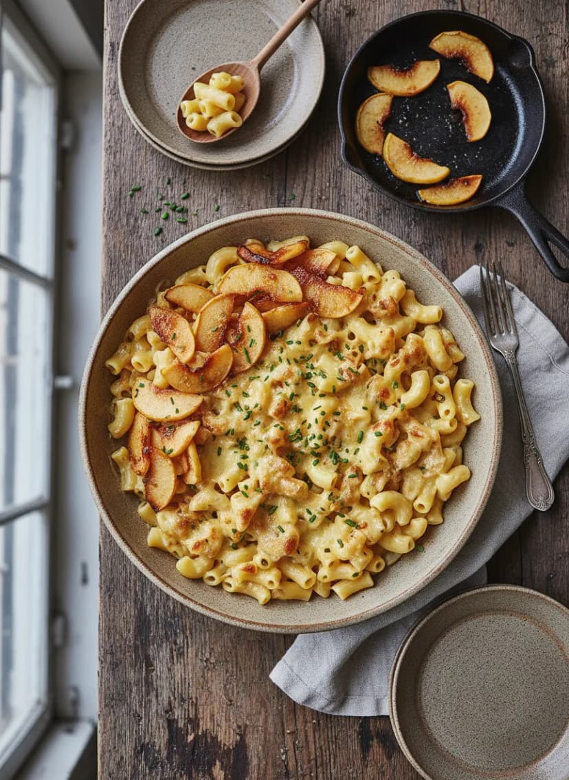 Älplermagronen suizos con manzanas