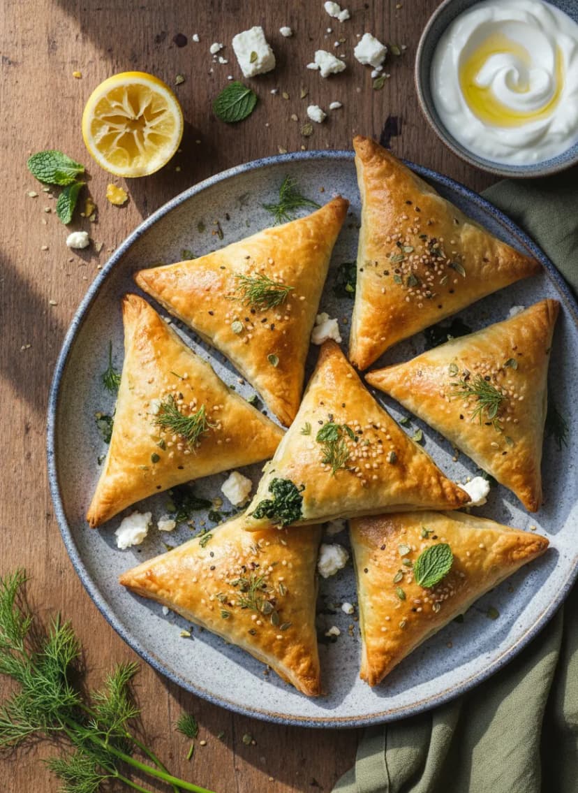 Empanadillas Griegas de Espinacas (Spanakopita)