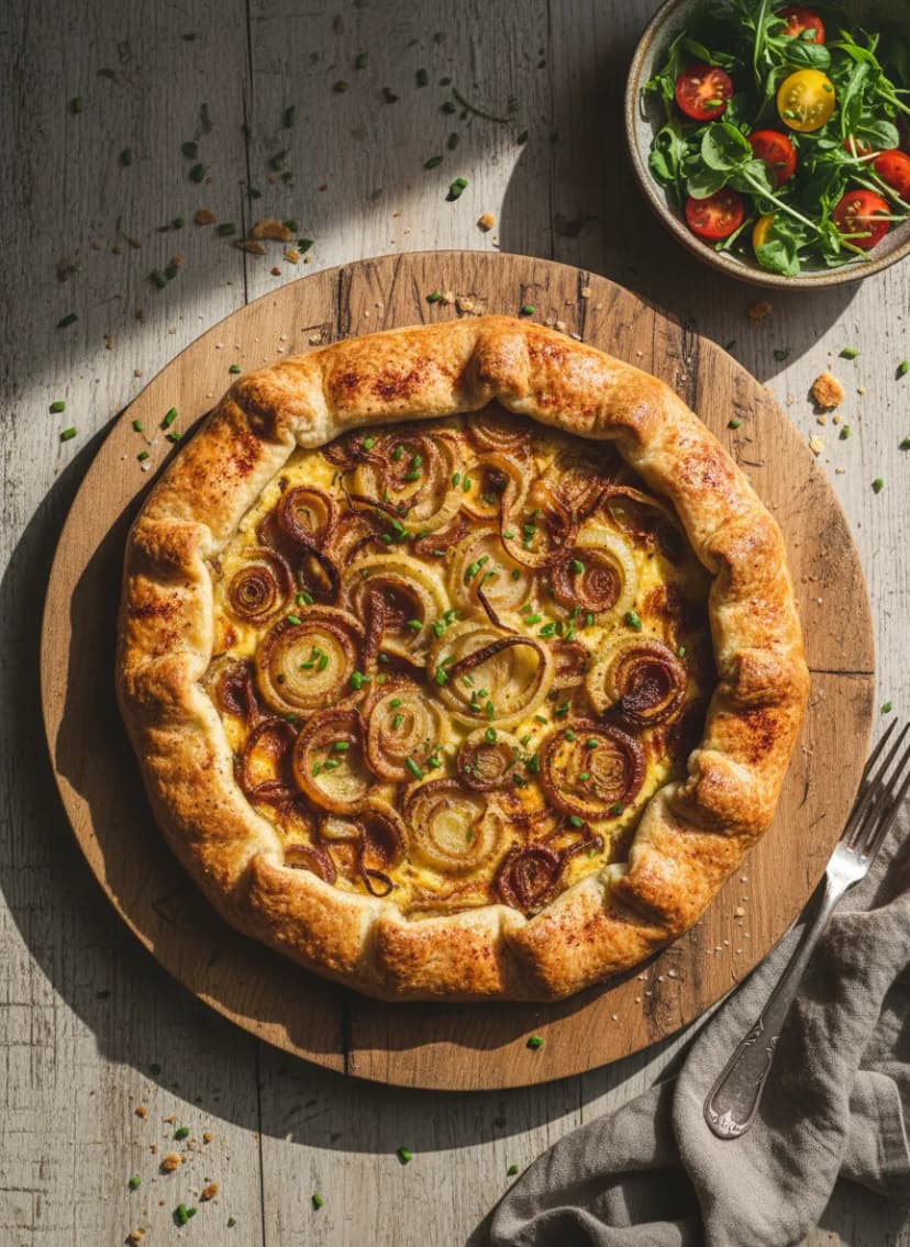 Pastel de cebolla suizo