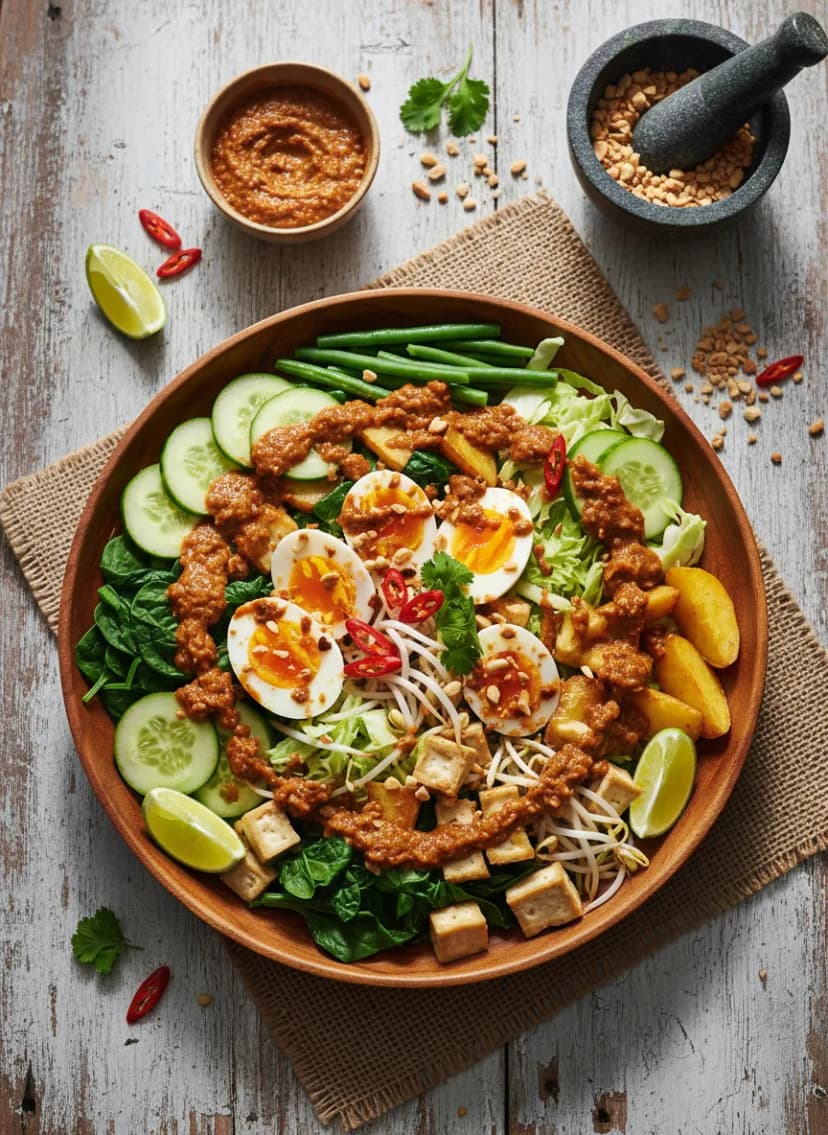 Ensalada indonesia Gado-Gado